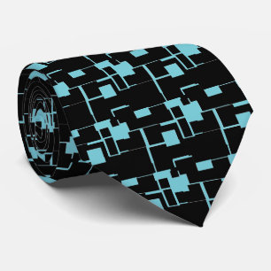 Cravate Cool tendance Motif noir/bleu