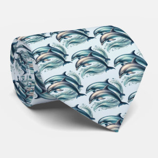 Cravate Cool tiled beach dolphin pattern 