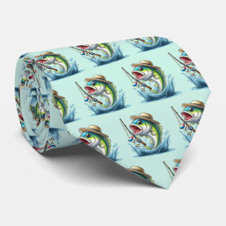 Cravate Cool tiled fishing lovers neck tie