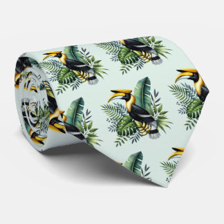 Cravate Cool tiled Tropical bird pattern 