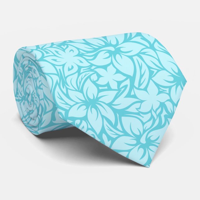 Cravate Copie hawaïenne de chemise de ketmie de baie de (Roulé)