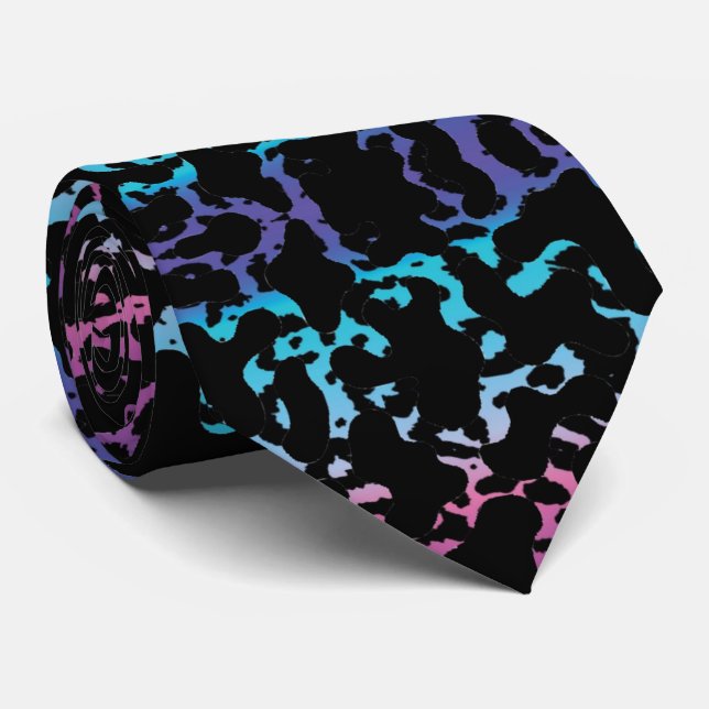 Cravate Corbata de leopardo degradado lindo (Roulé)