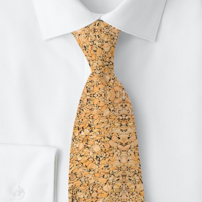 Cravate Cork Motif Peachy Orange (Créateur téléchargé)