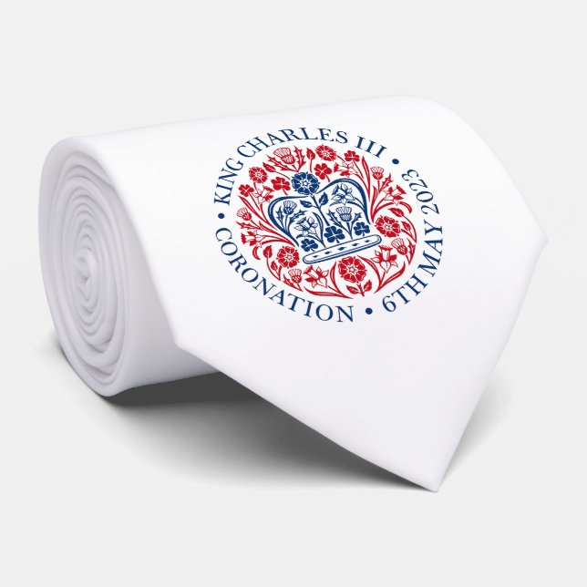 Cravate Coronation britannique du roi III Charles (Roulé)