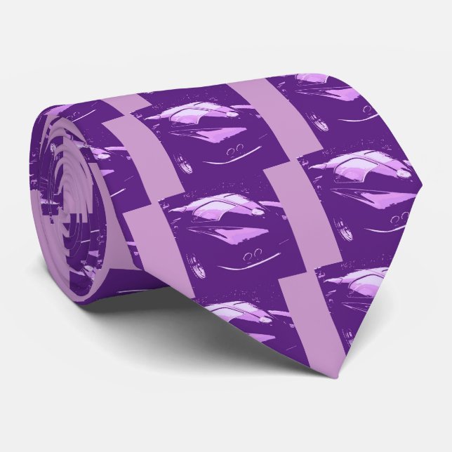 Cravate Corvette Classic/Violet (Roulé)