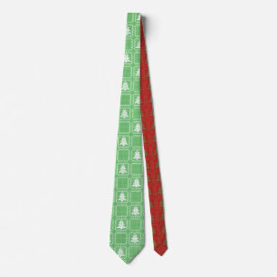 Cravate Cosy sapin de Noël affreux pull à damiers motif