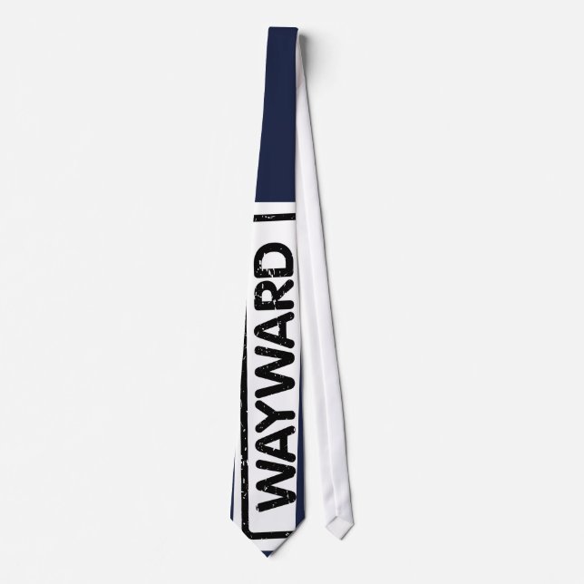 Cravate Cou avec logo blanc et rose Wayward (Devant)