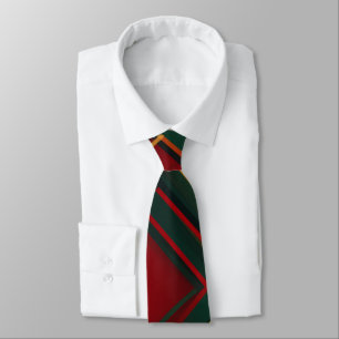 Cravate Cou Motif Rouge Et Vert Tartan Plaid