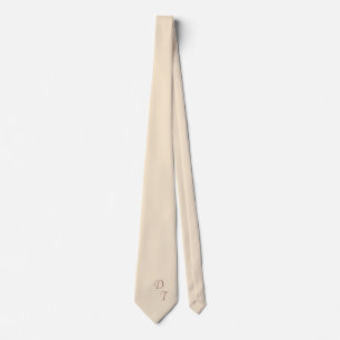 Cravate Couleur champagne - vos monogrammes