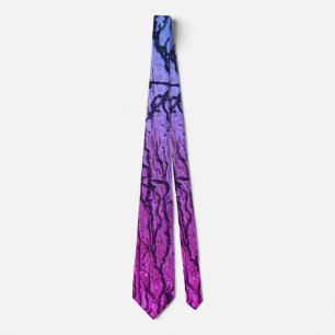Cravate Couleur claire Bleu et rose Neon Gradient Abstrait