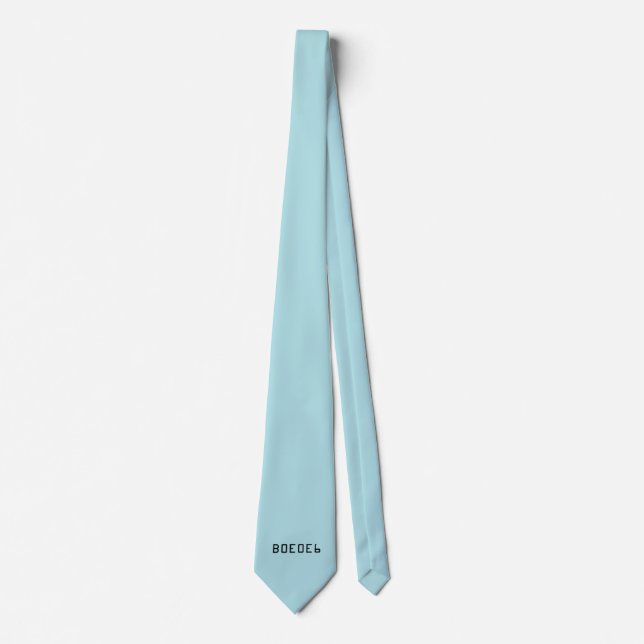 Cravate Couleur en poudre bleue solide avec Hex Number B0E (Devant)