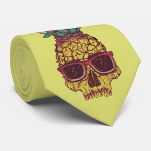 Cravate Couleur faite sur commande punk d'ananas génial