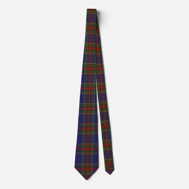 Cravate couleur MacBeth Tartan Plaid (Devant)