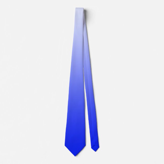 Cravate Couleur seulement Gradients - bleu royal + votre i (Devant)