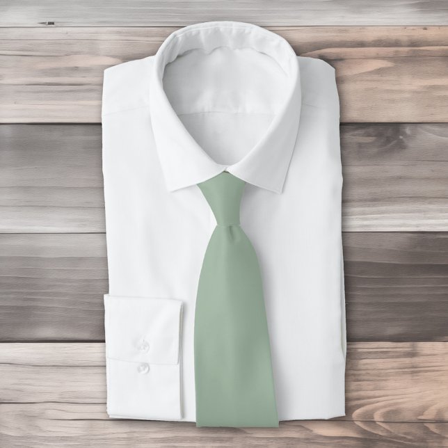 Cravate Couleur solide Sage Mist vert clair (Créateur téléchargé)
