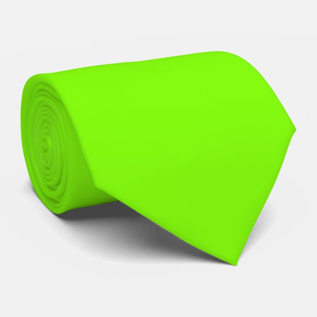 Cravate Couleur Uni Chartreuse (Roulé)