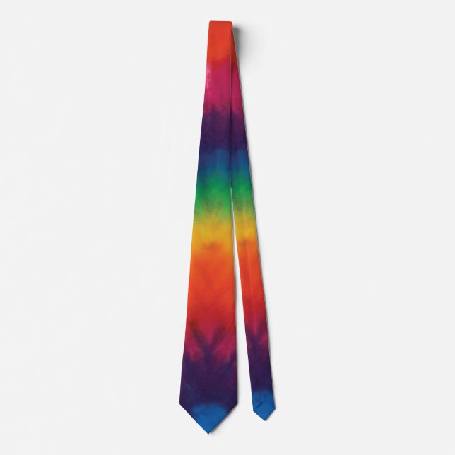 Cravate Couleurs arc-en-ciel de la teinture (Devant)