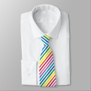 Cravate Couleurs arc-en-ciel simples et modernes Motif
