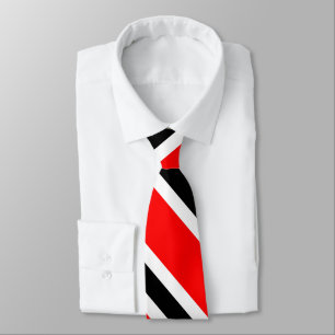 Cravate Couleurs classiques Rouge Blanc et Noir