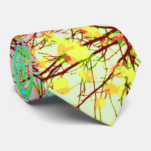 Cravate Couleurs des branches d'arbre de printemps Art de