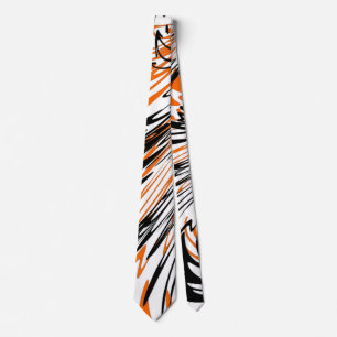 Cravate Couleurs du Bengale Orange et lignes noires