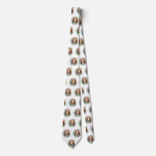 Cravate Couronne de Noël festive Treeing Walker Pup
