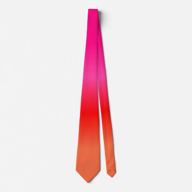 Cravate Couvercle rose, rouge et orange (Devant)