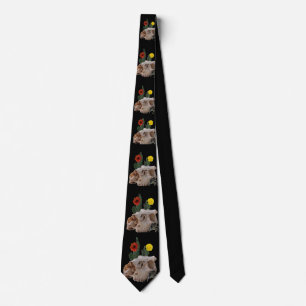 Cravate Crâne animal, cactus, fleurs et une mignonne araig