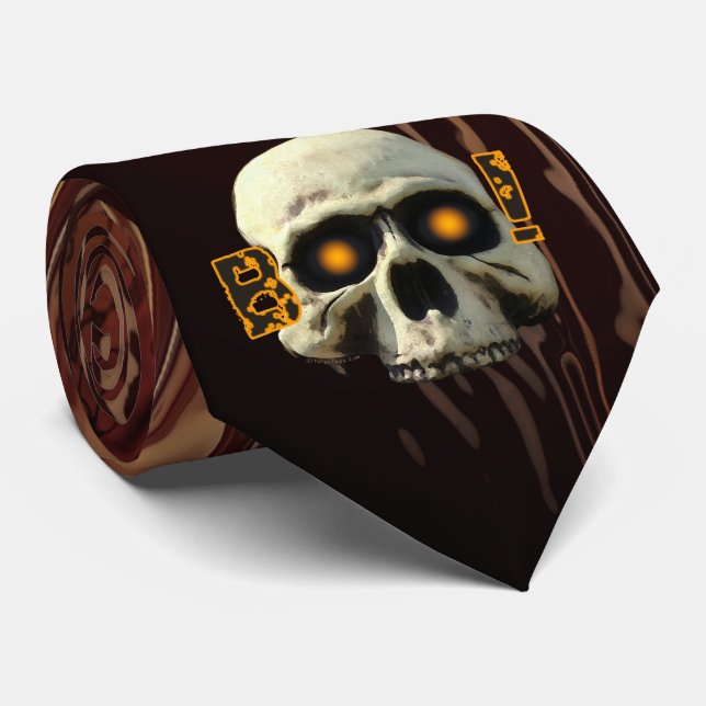 Cravate Crâne Boo (Roulé)