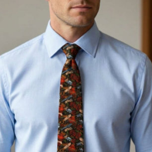 Cravate Crâne de pistolet et motif de graffiti Roses