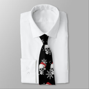 Cravate Crâne grunge Père Noël
