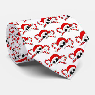 Cravate Crâne Père Noël mignon avec Sucres de canne