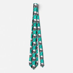Cravate Crânes Turquoise et Série Tournesol Design 8