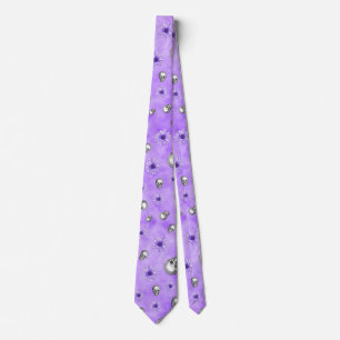 Cravate Crânes violets et série Tournesol Design 4