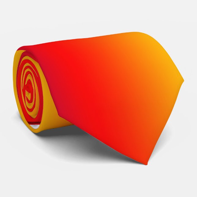 Cravate Cravate, orange et jaune, AMUSANT (Roulé)