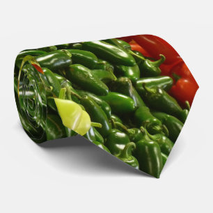 Cravate Cravate, piments chauds, poivrons de piment