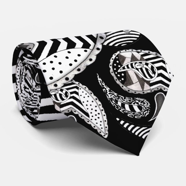 Cravate Crazy Paisleys (Roulé)