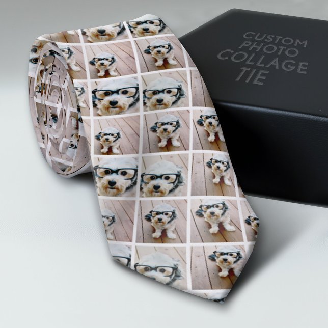 Cravate Créer un collage photo personnalisé avec 6 photos  (Custom Tie with a Photo Collage)