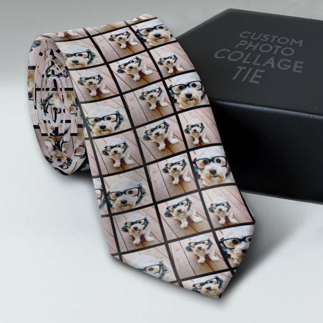 Cravate Créer un collage photo personnalisé avec 6 photos  (Custom Tie with a Photo Collage)