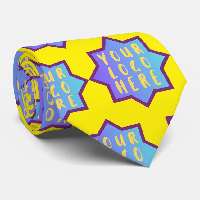 Cravate Créez votre propre logo promotionnel couleur propr (Roulé)