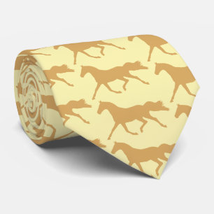 Cravate Crème Palomino Horse et Motif Tan