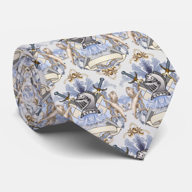 Cravate Crest de la famille des chevaliers bleus (Roulé)