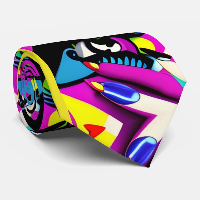 Cravate crier pour vous pshycodelic éditable (Roulé)