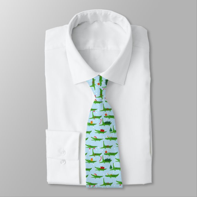 Cravate Crocodiles festifs dans les costumes de Noël Motif (Attaché)