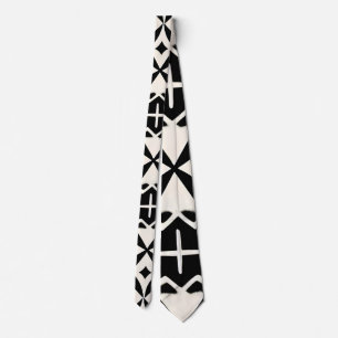 Cravate Croix arabes et rhombus Motif géométrique