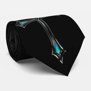 Cravate Croix argentée