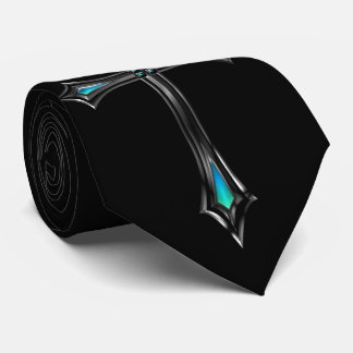 Cravate Croix argentée