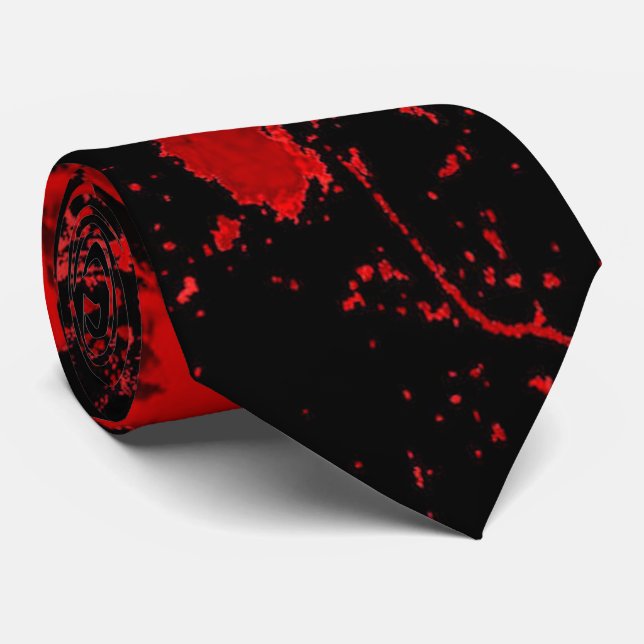 Cravate Croix céleste rouge (Roulé)