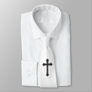 Cravate croix chrétienne
