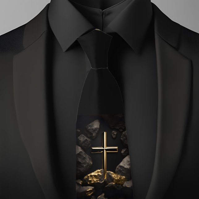 Cravate Croix Sur Une Roche  (Créateur téléchargé)